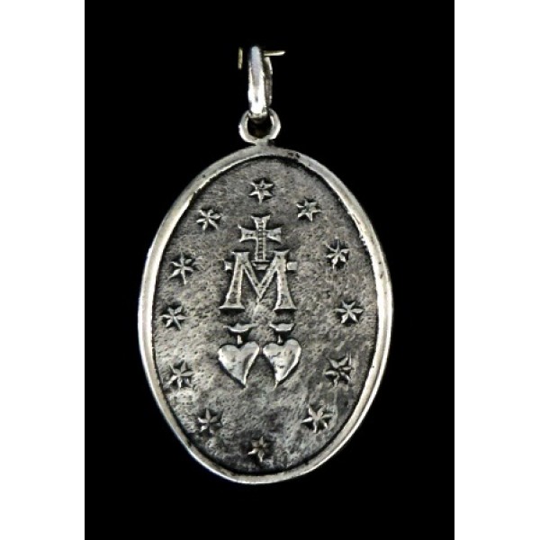 Medalla plata Milagrosa oval 2